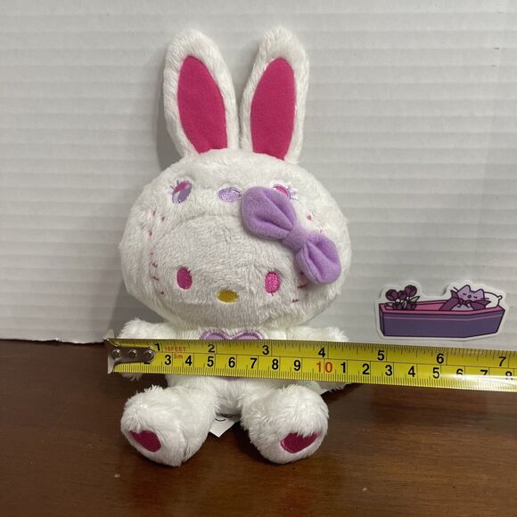 NWT Sanrio 2010 Hello Kitty White Bunny Rabbit Outfit Plush Stuffed Animal Doll - Picture 12 of 12